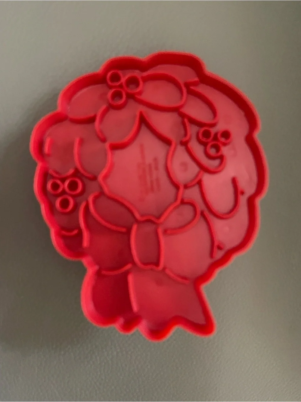 VTG 1978 Wilton Set of 4 Red Plastic Christmas Cookie Cutters